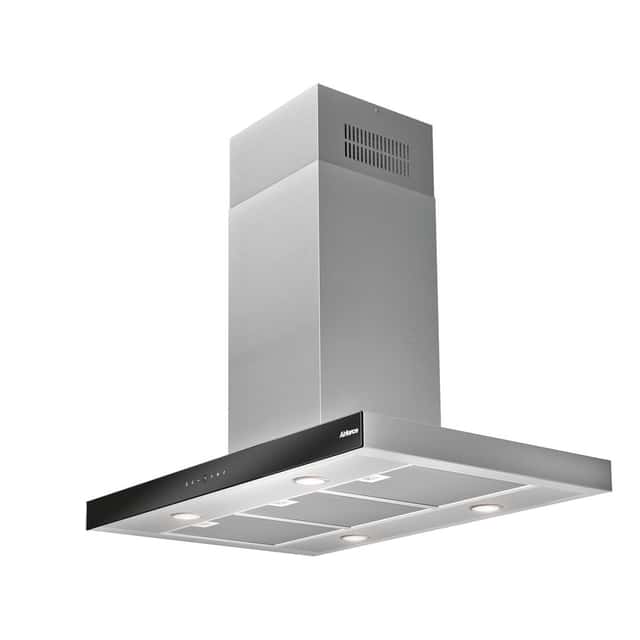 AIRFORCE island hood F206-90 BK
Stainless steel / black glass