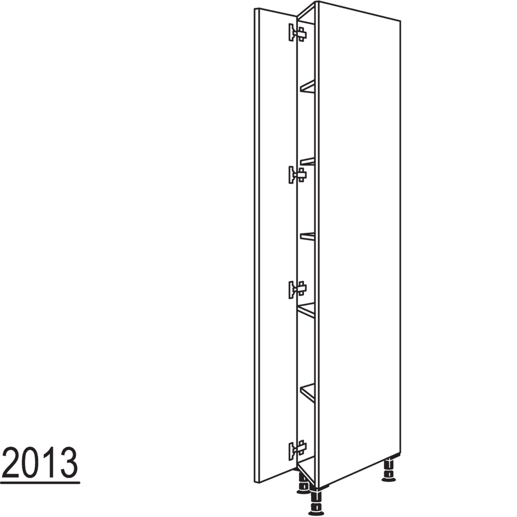 Hochschrank, diagonal