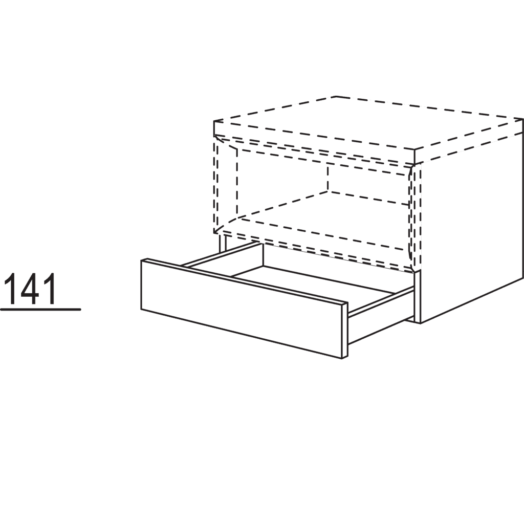 Schubkastenschrank für
Regaleinsatz Case