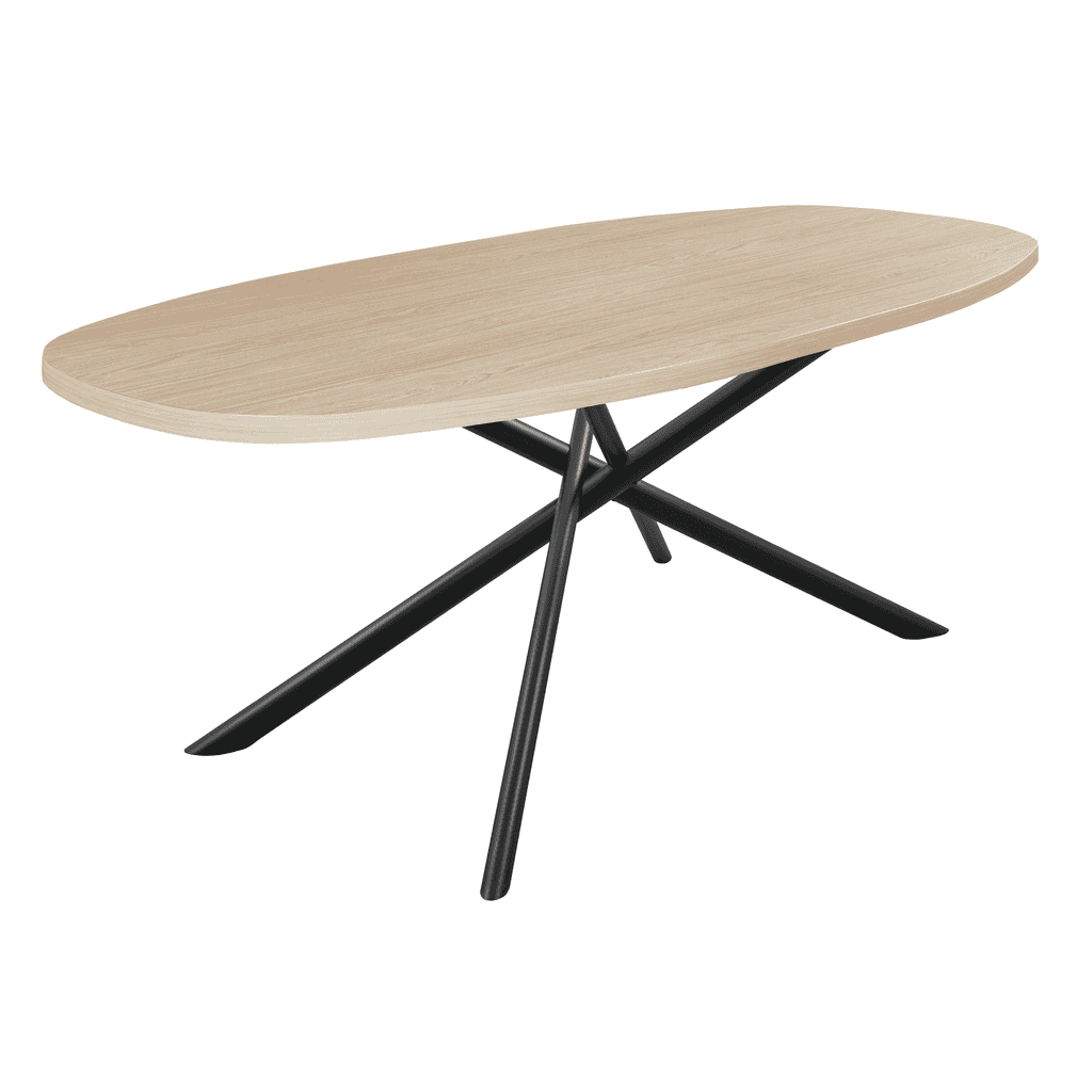 Boat-shaped table top