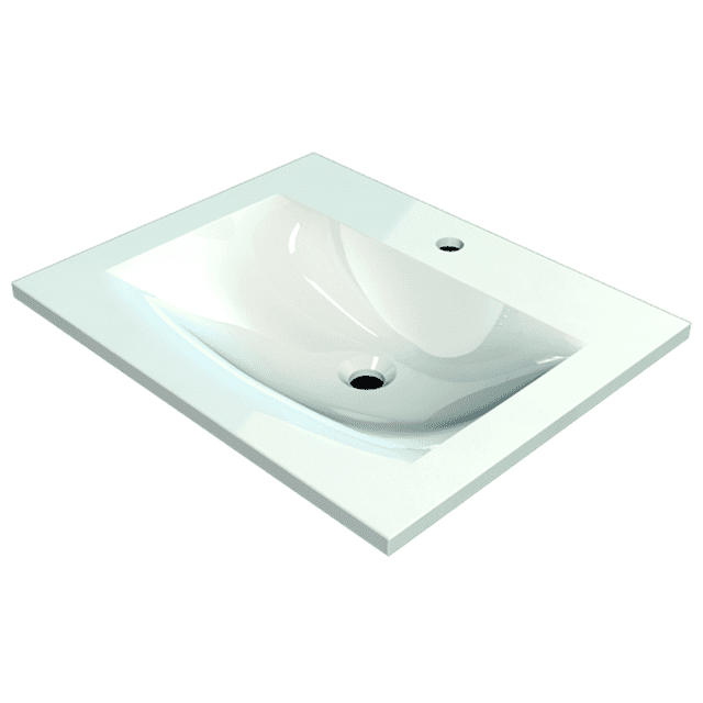 MARMITE: Furniture washbasin MEGX
600C ICC, Mineral Composite,
without overflow, gloss white