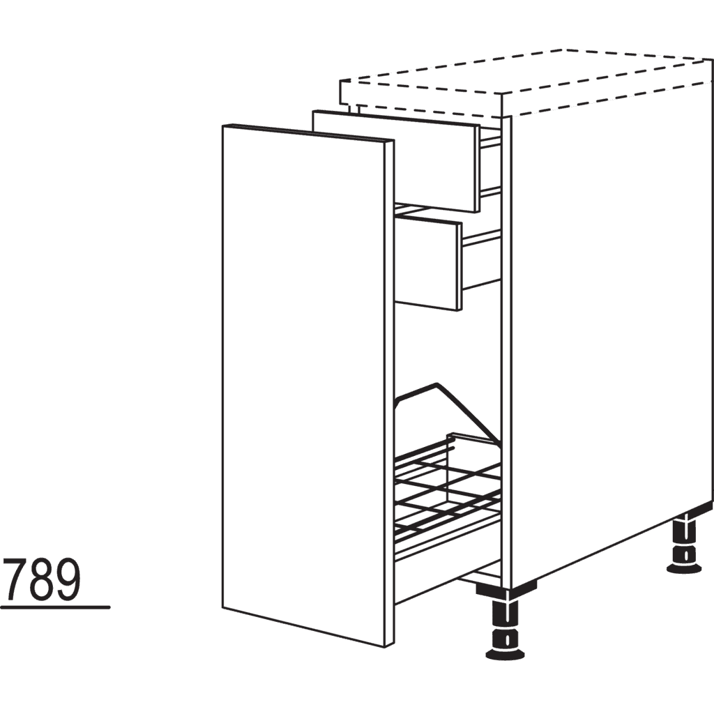 XL pull-out cabinet