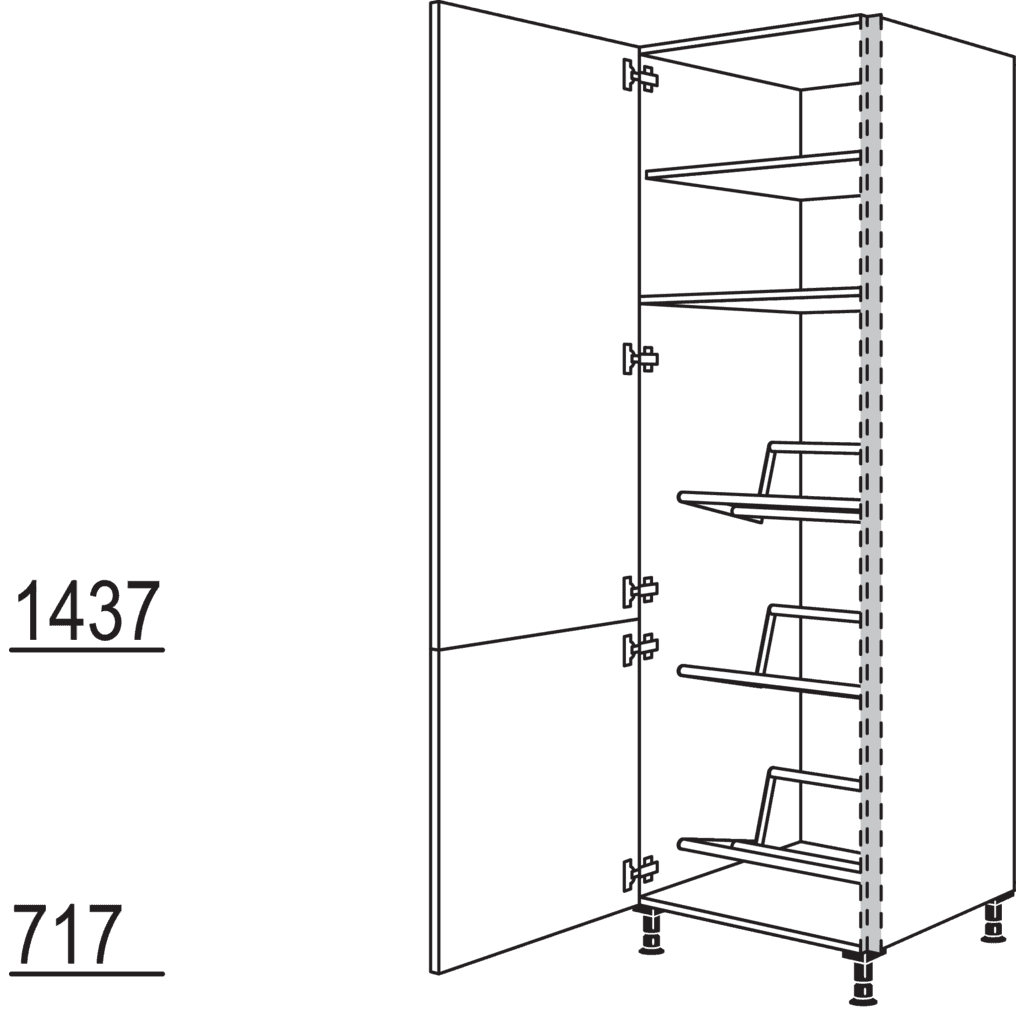 Hochschrank für Getränkekisten