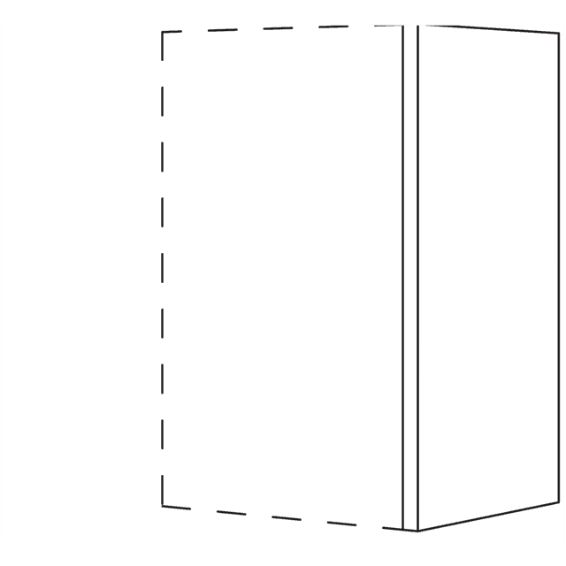 End / intermediate panel
for top cabinets,
highboard height