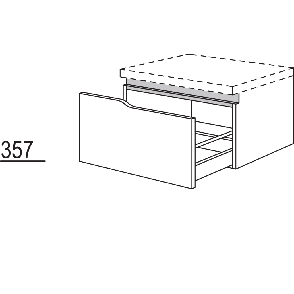 Abschluss-Auszugschrank Curve