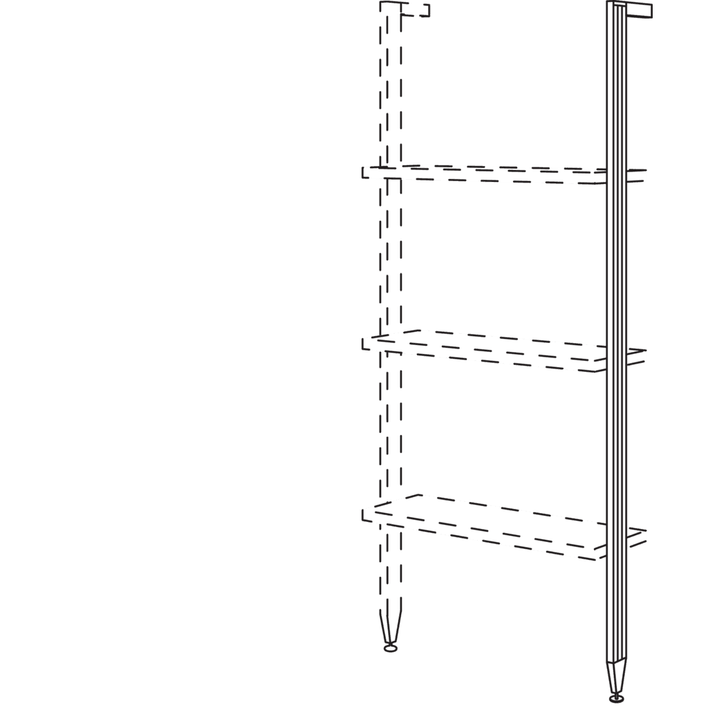 Aluminiumstollen in
Highboardhöhe