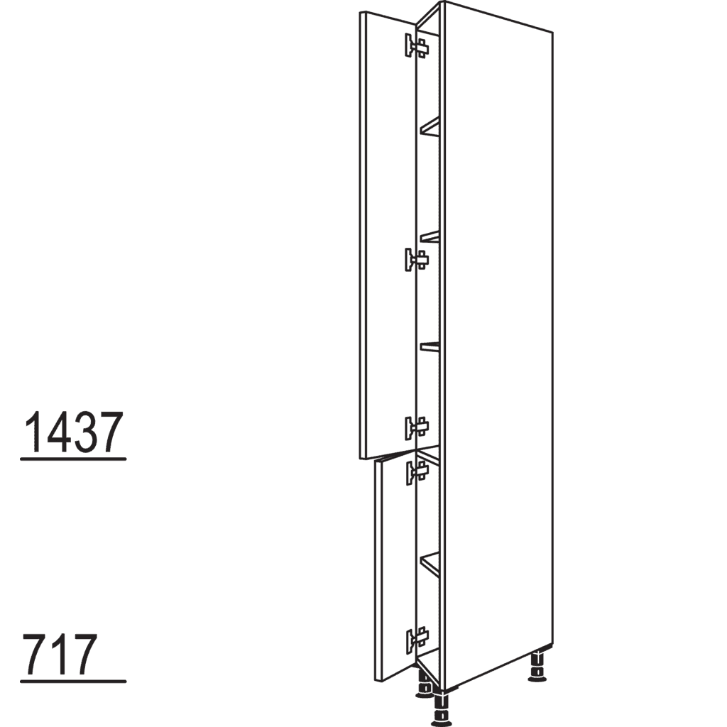 Hochschrank, diagonal