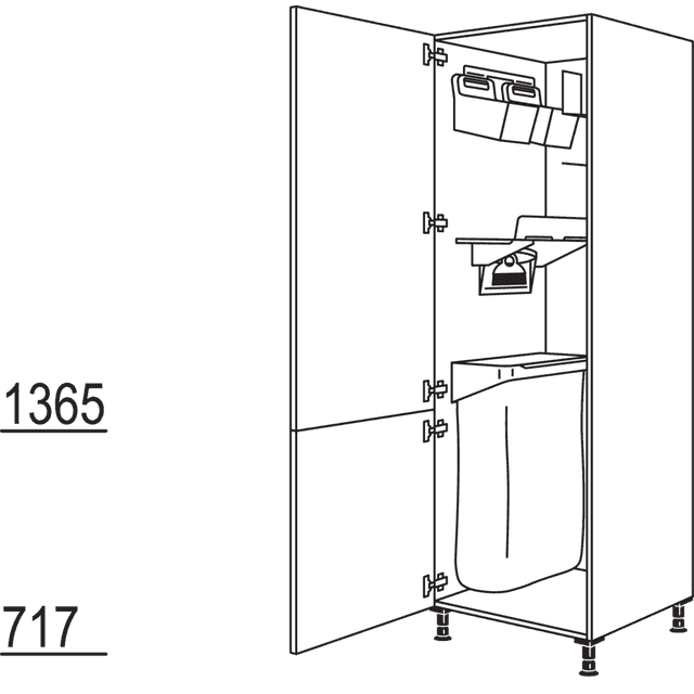 Tall unit with
Laundry Area organization system
