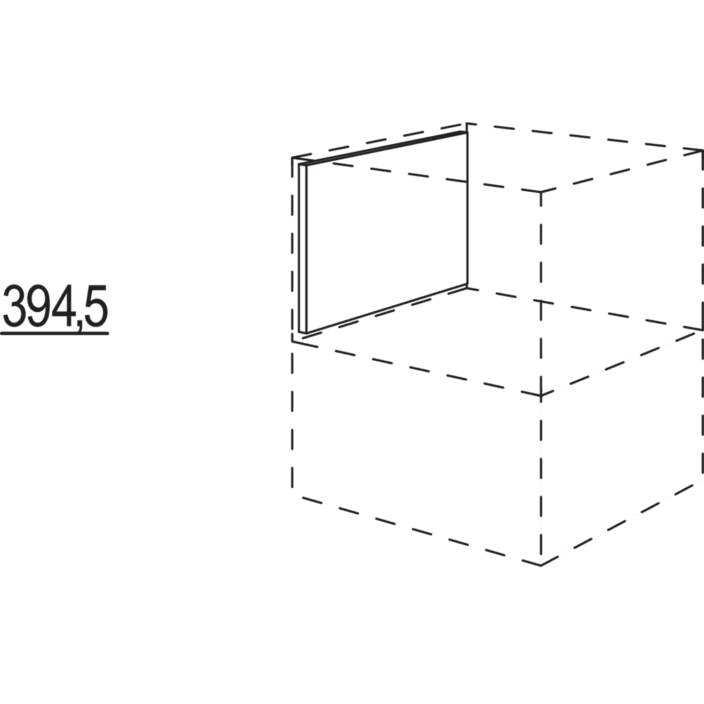 Side wall cladding for
Smartcube base cabinet shelf