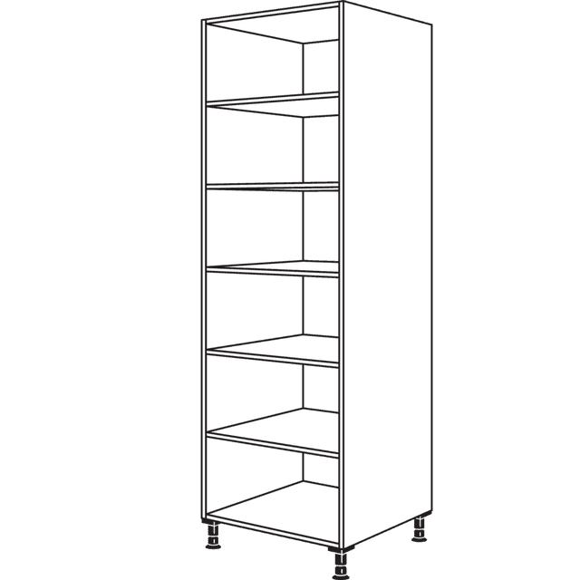 Tall cabinet shelving unit