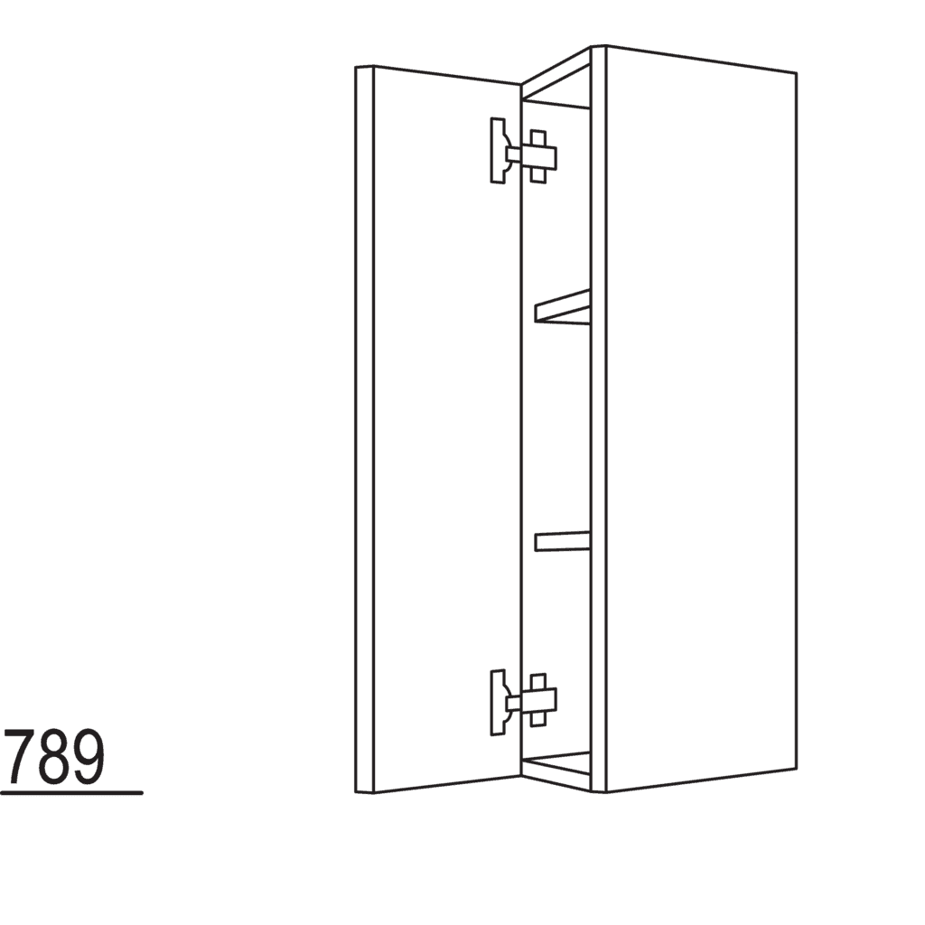 Wandschrank, diagonal