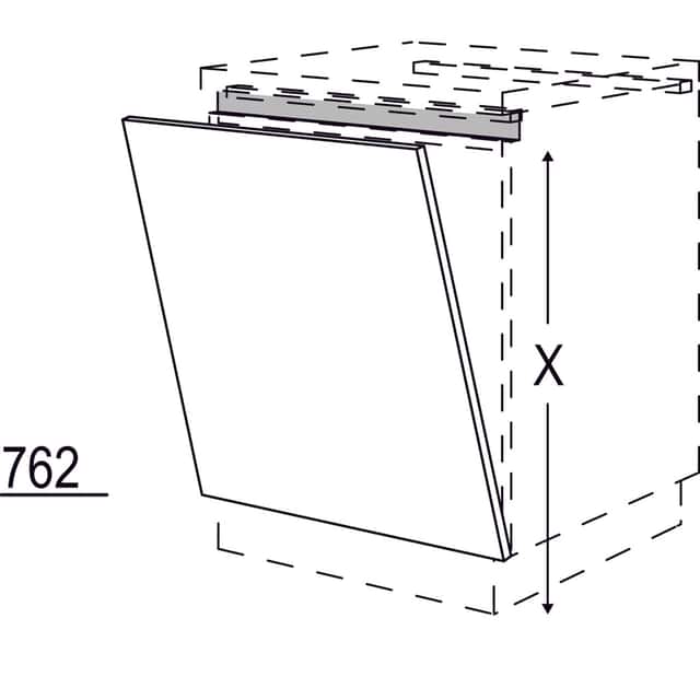 XL door front for
fully integrated
built-under appliances