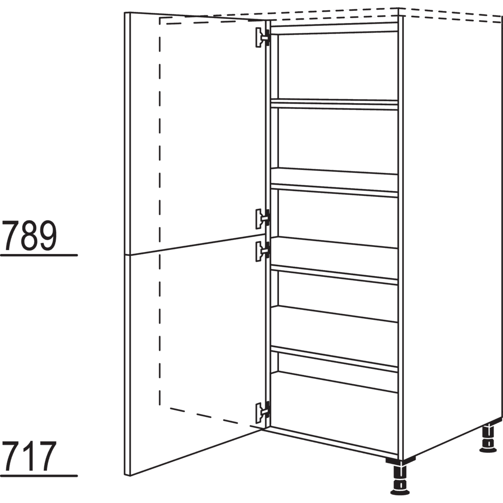 Corner highboard