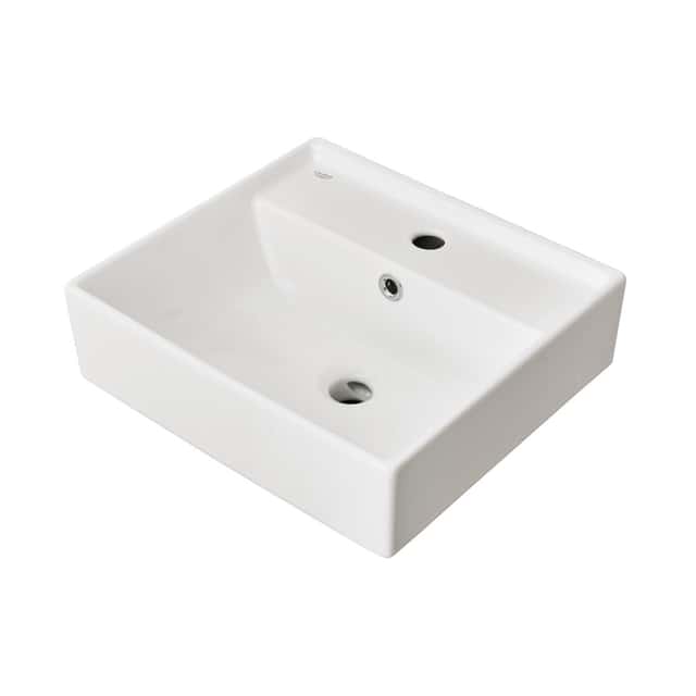 TURKUAZ: Vanity washbasin CUBO
43, ceramic glossy white