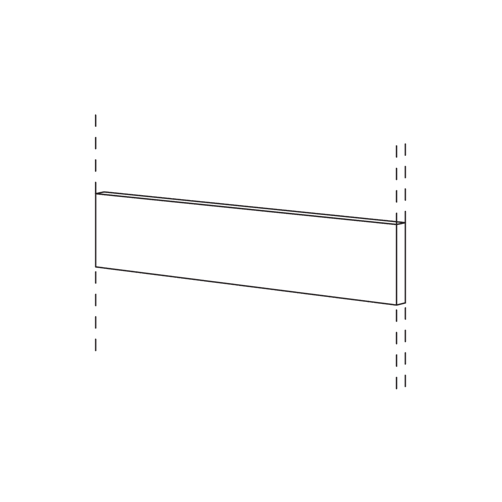 Frontblende (1-teilig)
durchgehend