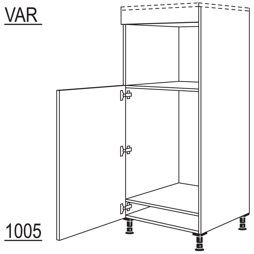 XL appliance housing for refrigerator
and microwave or
steam cooker / compact appliance