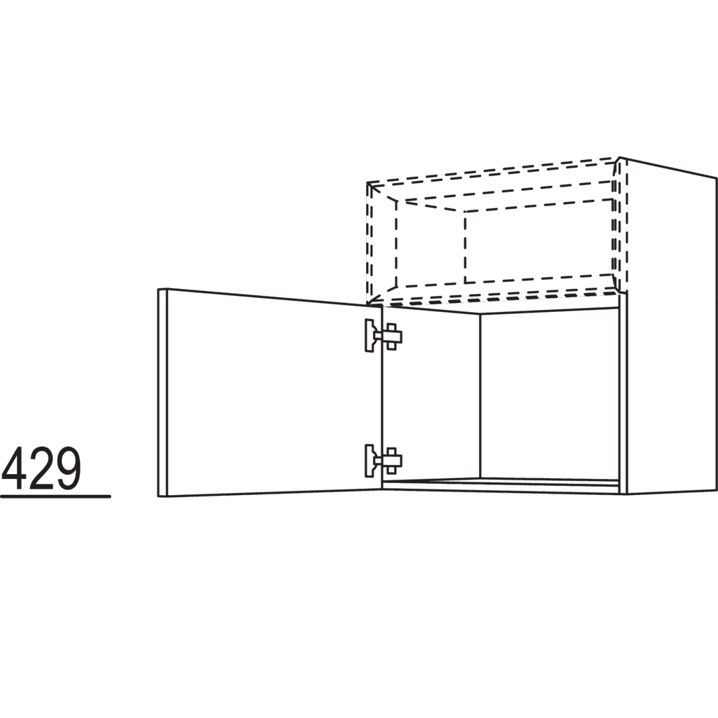 Wandschrank für
Regaleinsatz Case