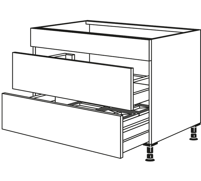 Nobilia sink cabinet with waste separation