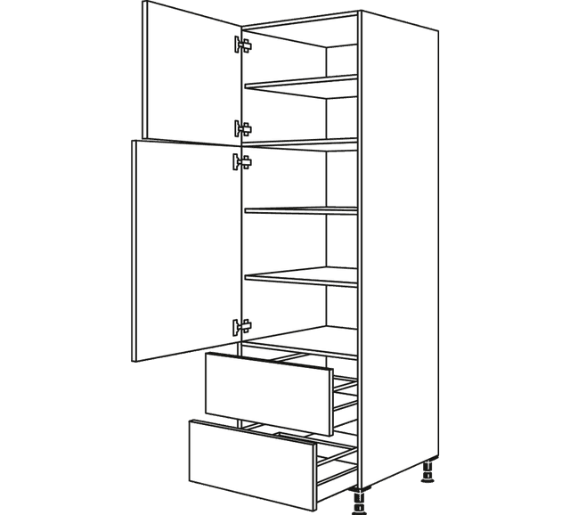 Nobilia pantry cabinets as tall cabinets for storage