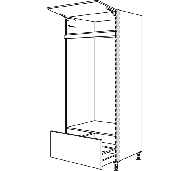 Nobilia Line N Hochschrank Geräteumbau in 76 cm Breite