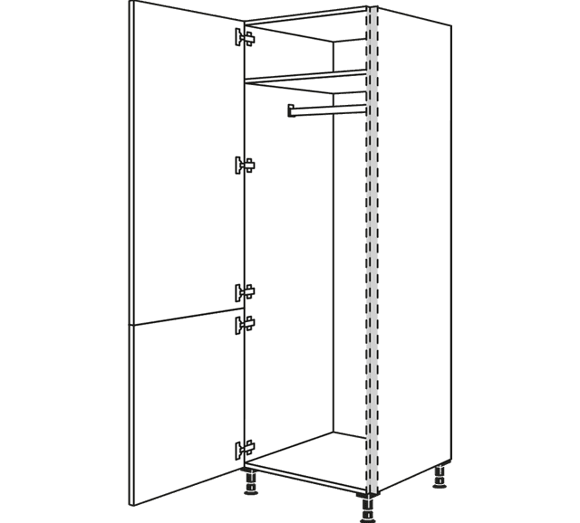 Nobilia Line Hochschränke für Wohnzimmer - Garderobe und Schuhe gut sortiert