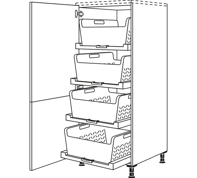 Nobilia laundry highboard - space for brooms & appliances