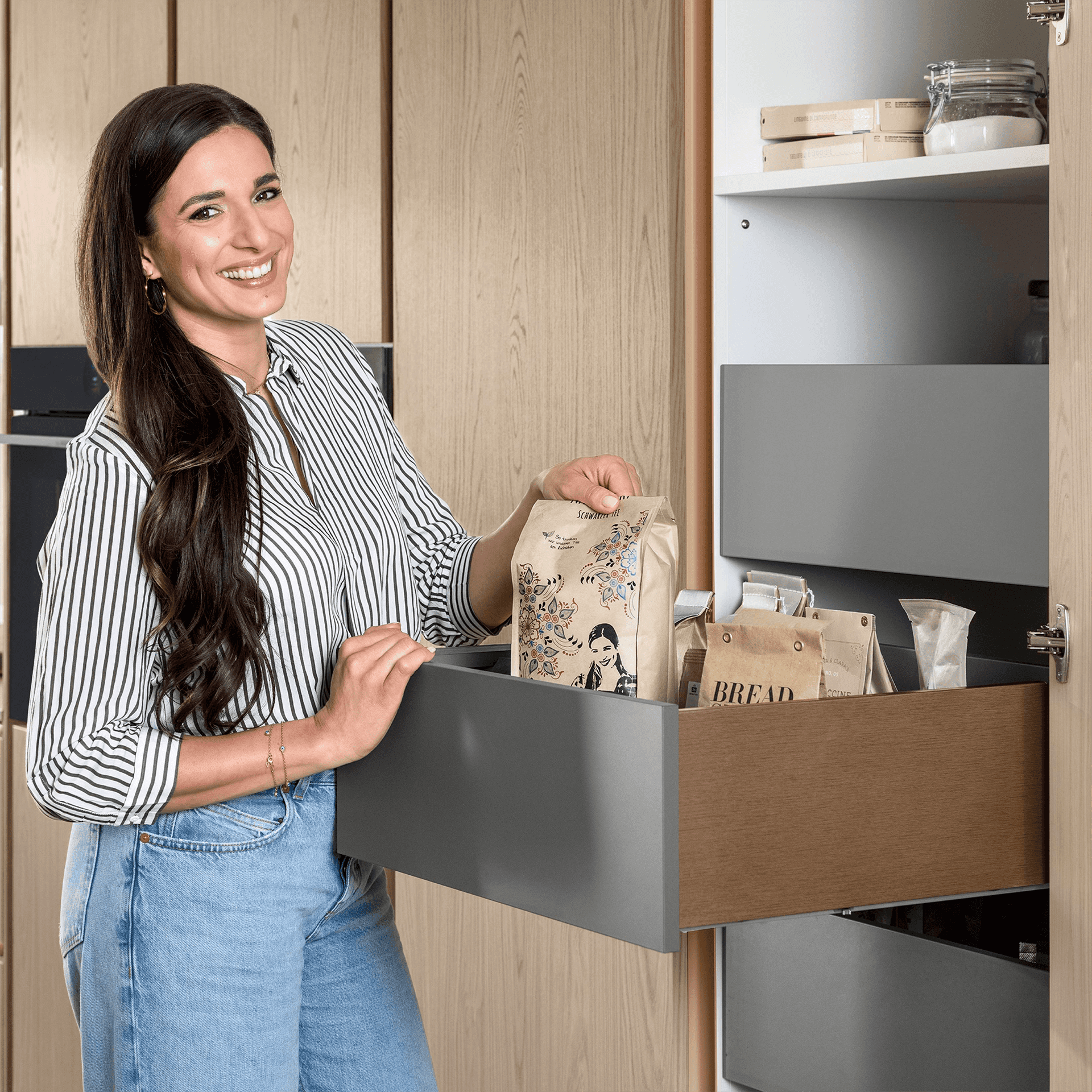 Nobilia storage tall cabinets | Sally is thrilled!