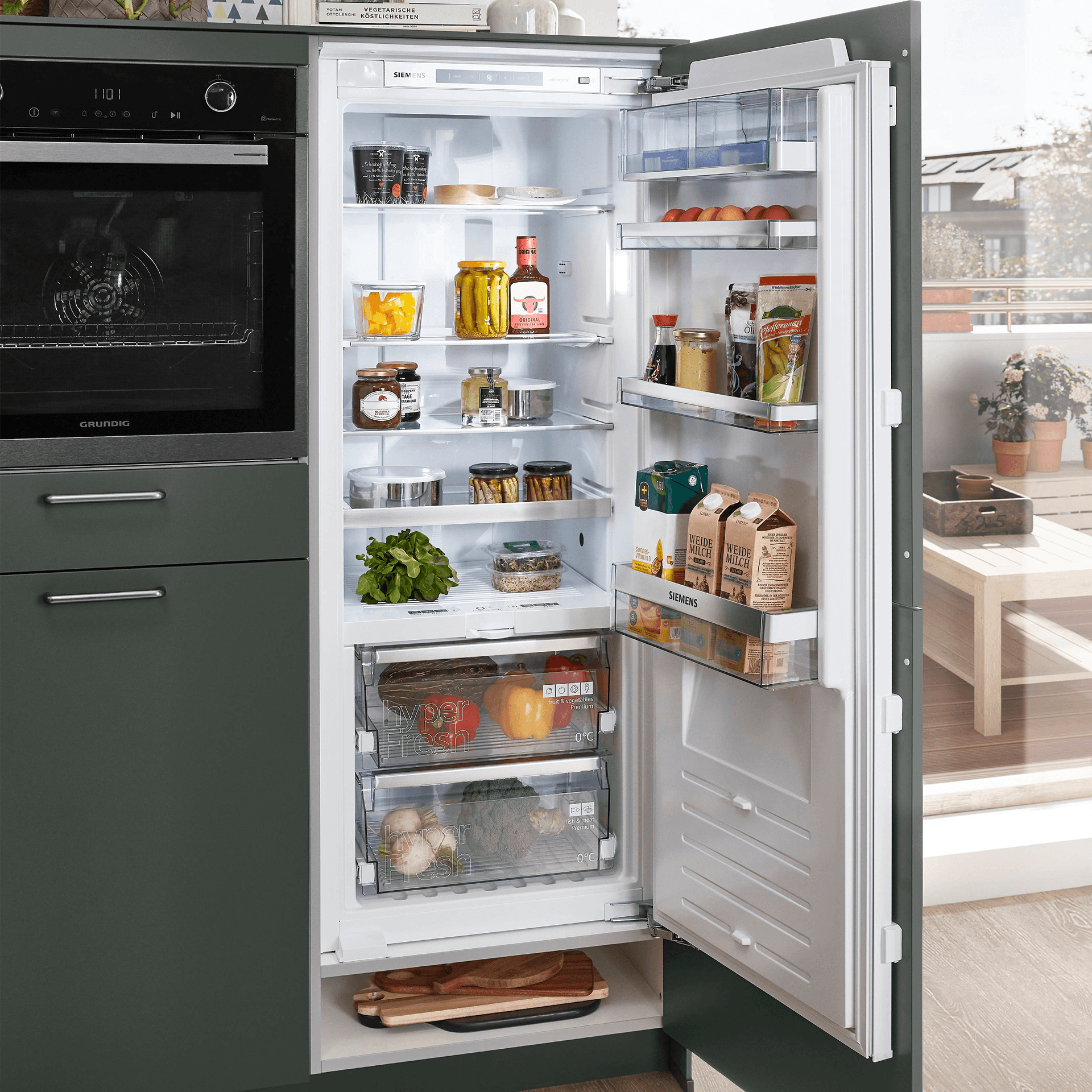 Nobilia Highboard als Geräteumbau für Kühlschränke