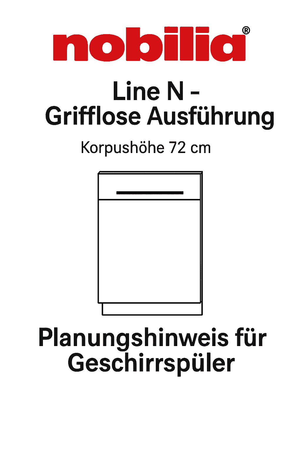 Line N - Gerätefronten in 72 cm - Planungshinweis
