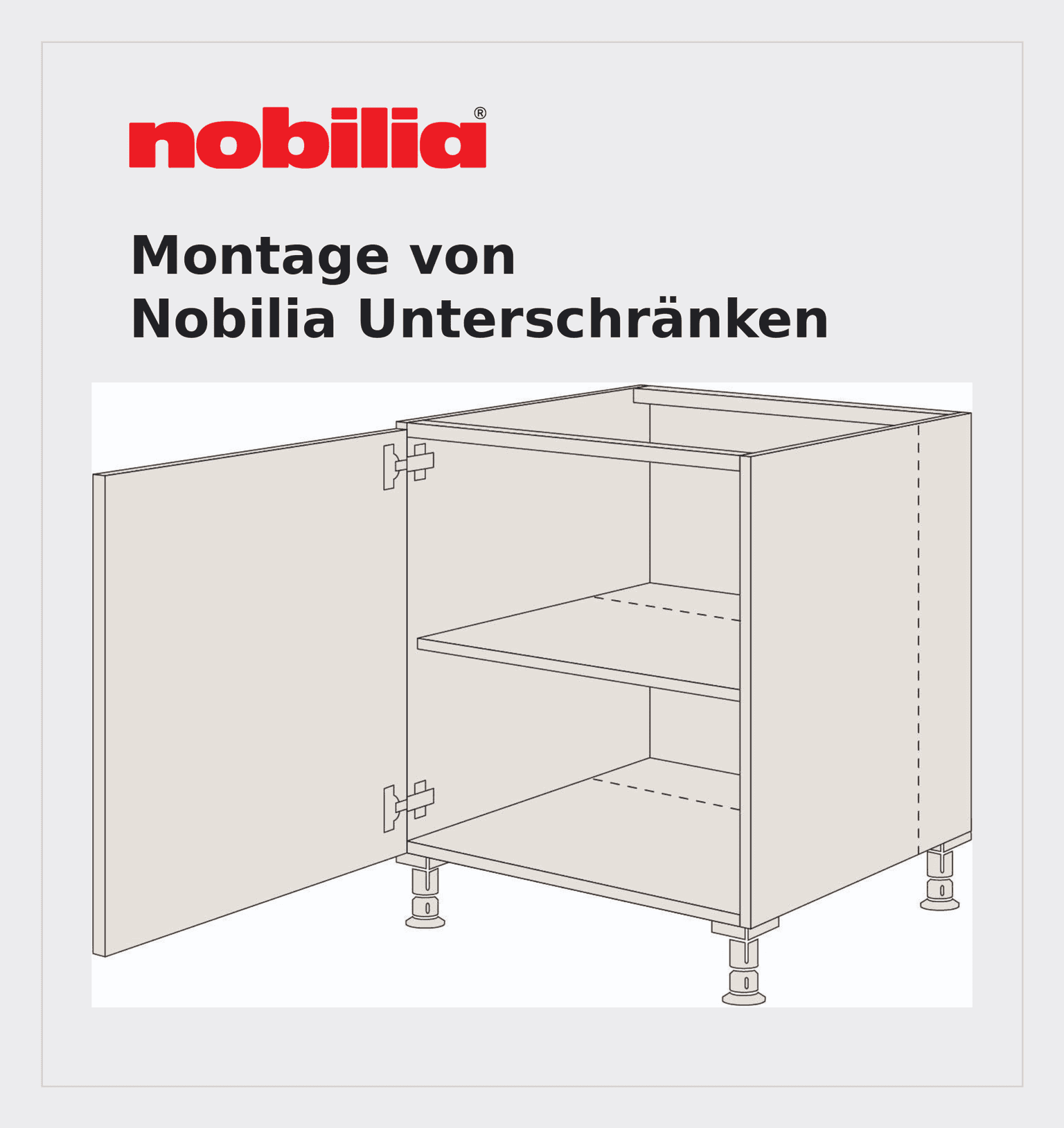 Nobilia installation of base cabinets