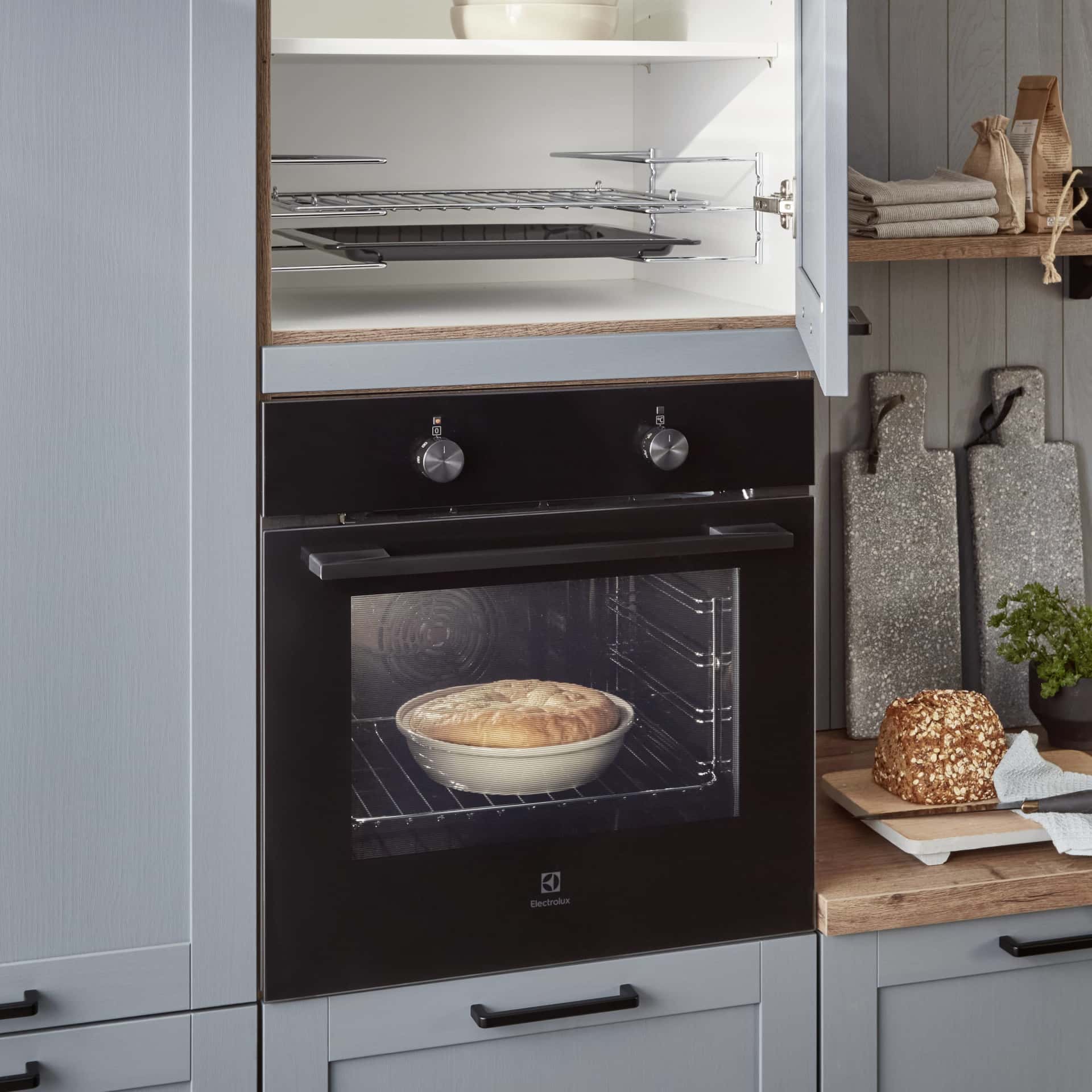 Nobilia baking tray holder in tall cabinets and highboards - BBHSET60