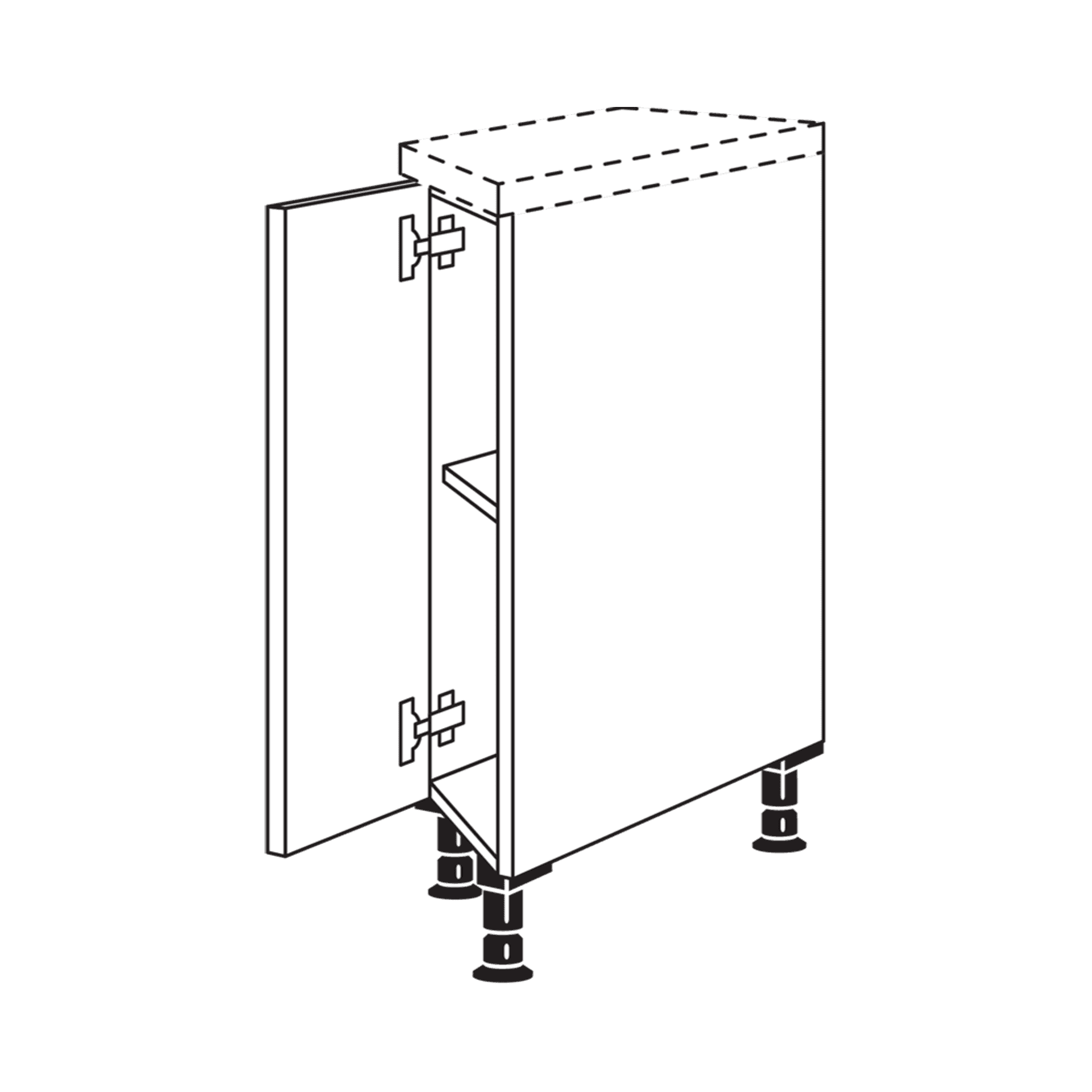 Nobilia Diagonaler Unterschrank mit Drehtür