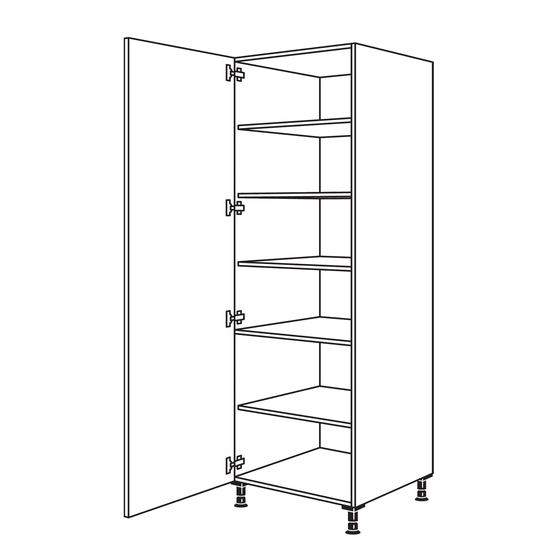 Nobilia Hochschrank Geschirr-& Vorratsschrank HF60-1