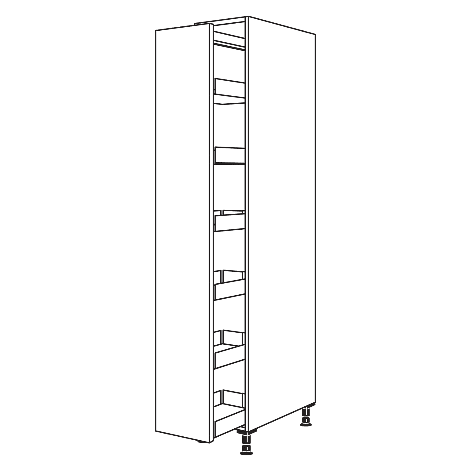 Nobilia larder cabinet with continuous front