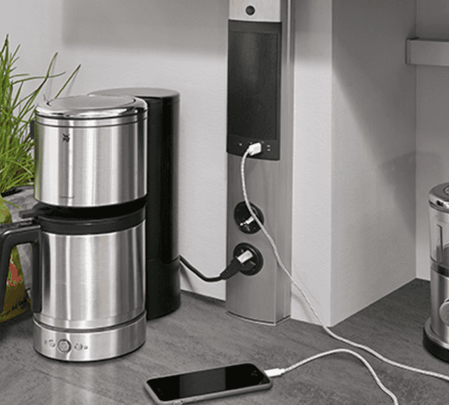 Sockets for Nobilia worktops in kitchens and living rooms