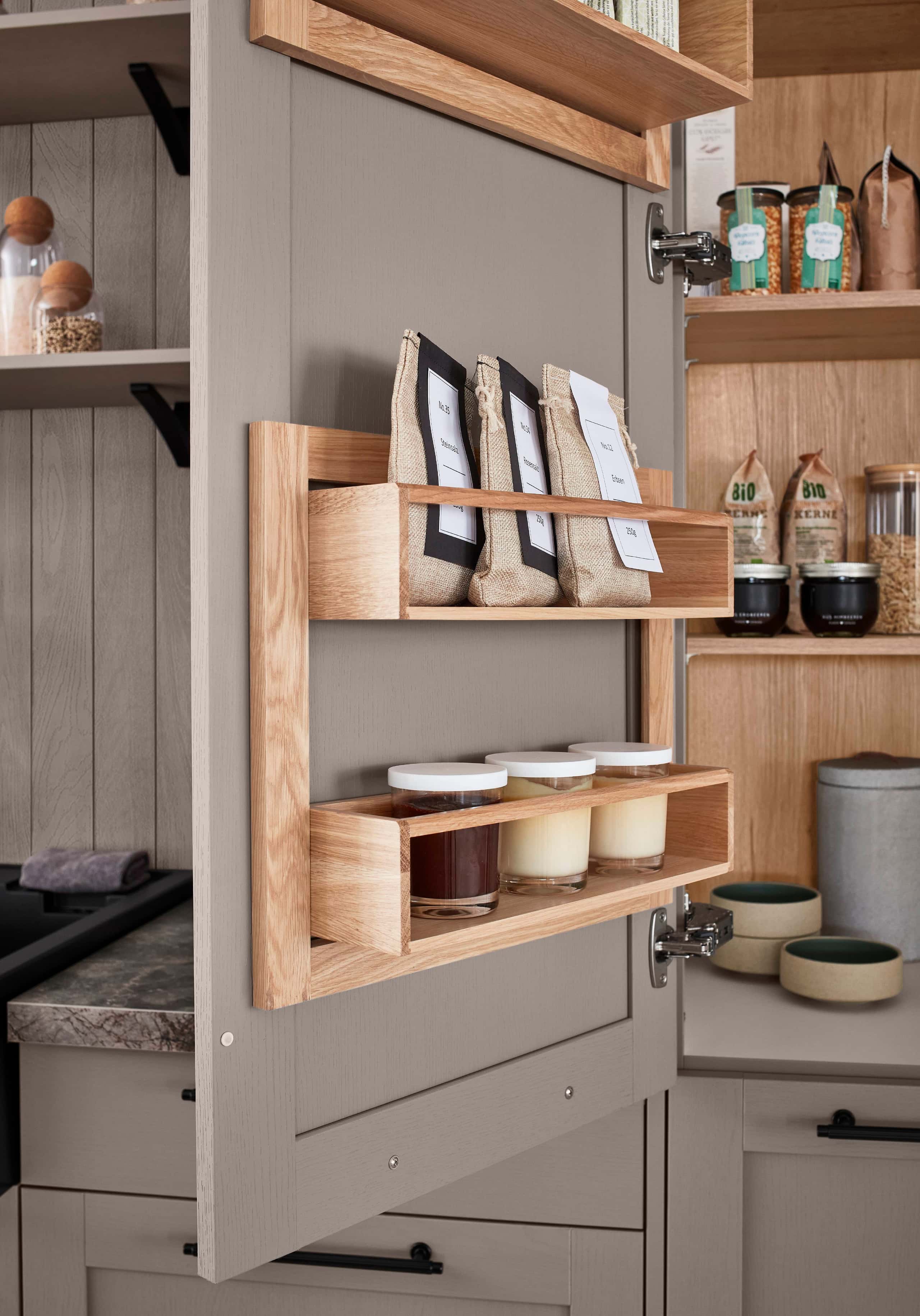 Nobilia Tür-regal Set aus Eiche Massivholz für Breakfastschränke