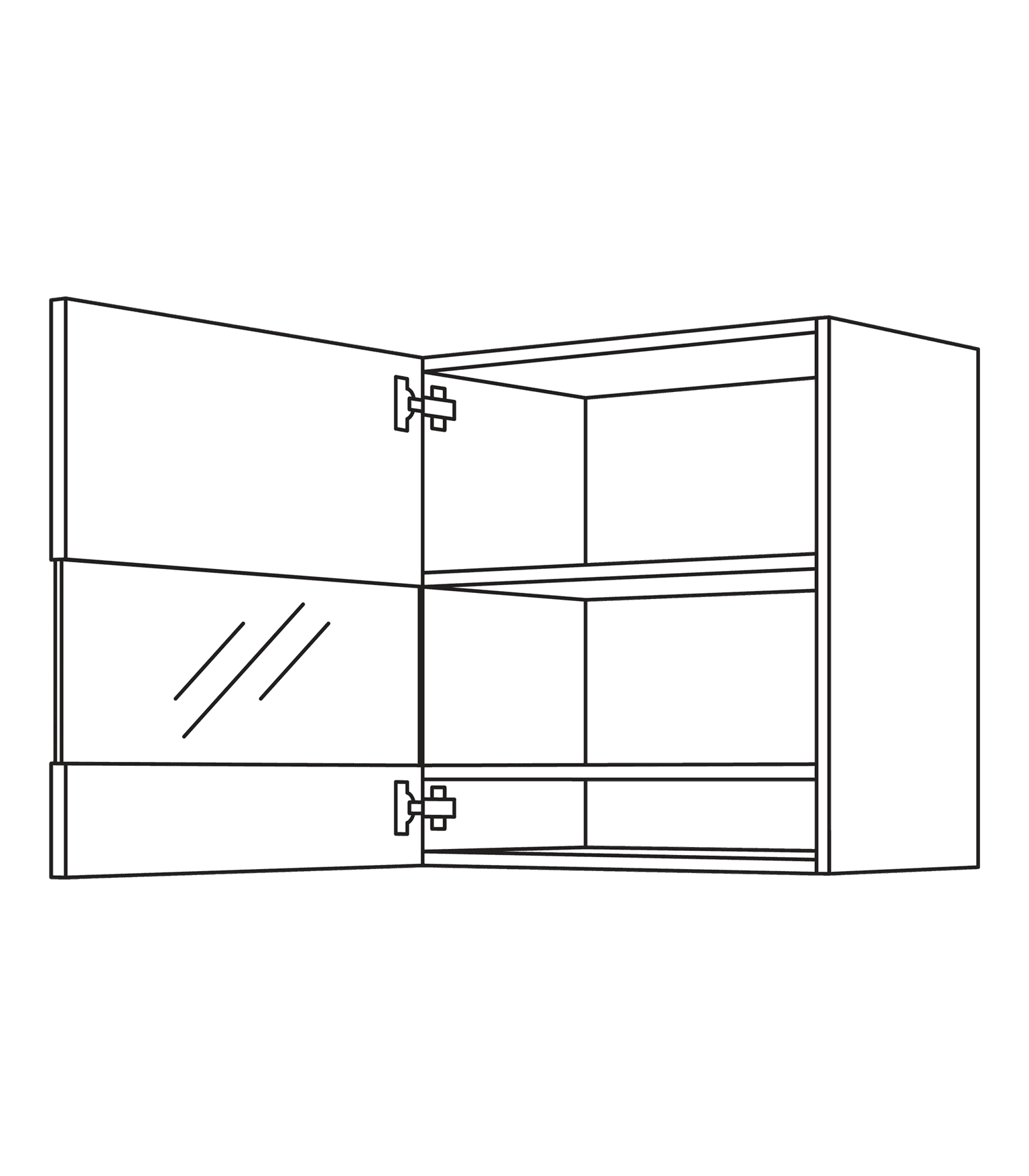 Nobilia Hochschrank mit Boulevard verglasung