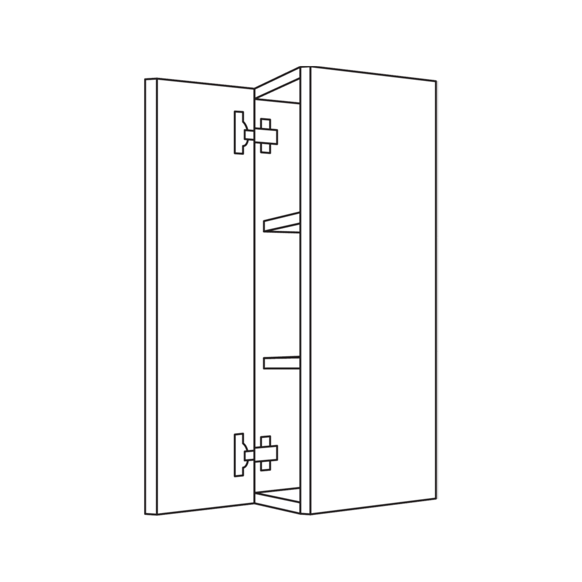 Nobilia Diagonaler Wandschrank mit Tür